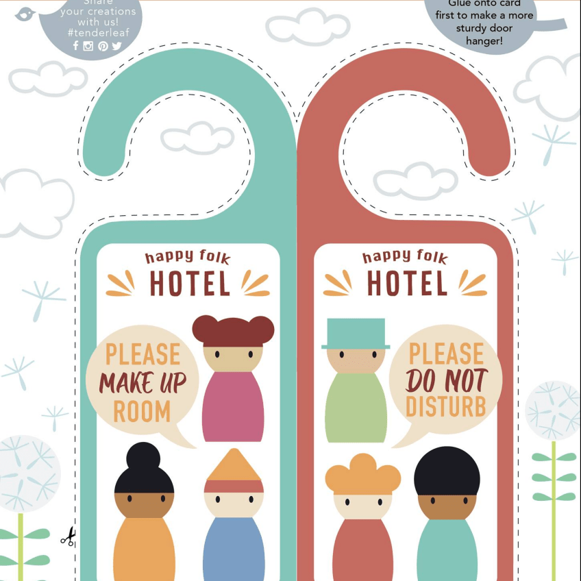 Tender Leaf - Happy Folk Hotel – Wooden open ended play set for children, available at Learning Bugs UK