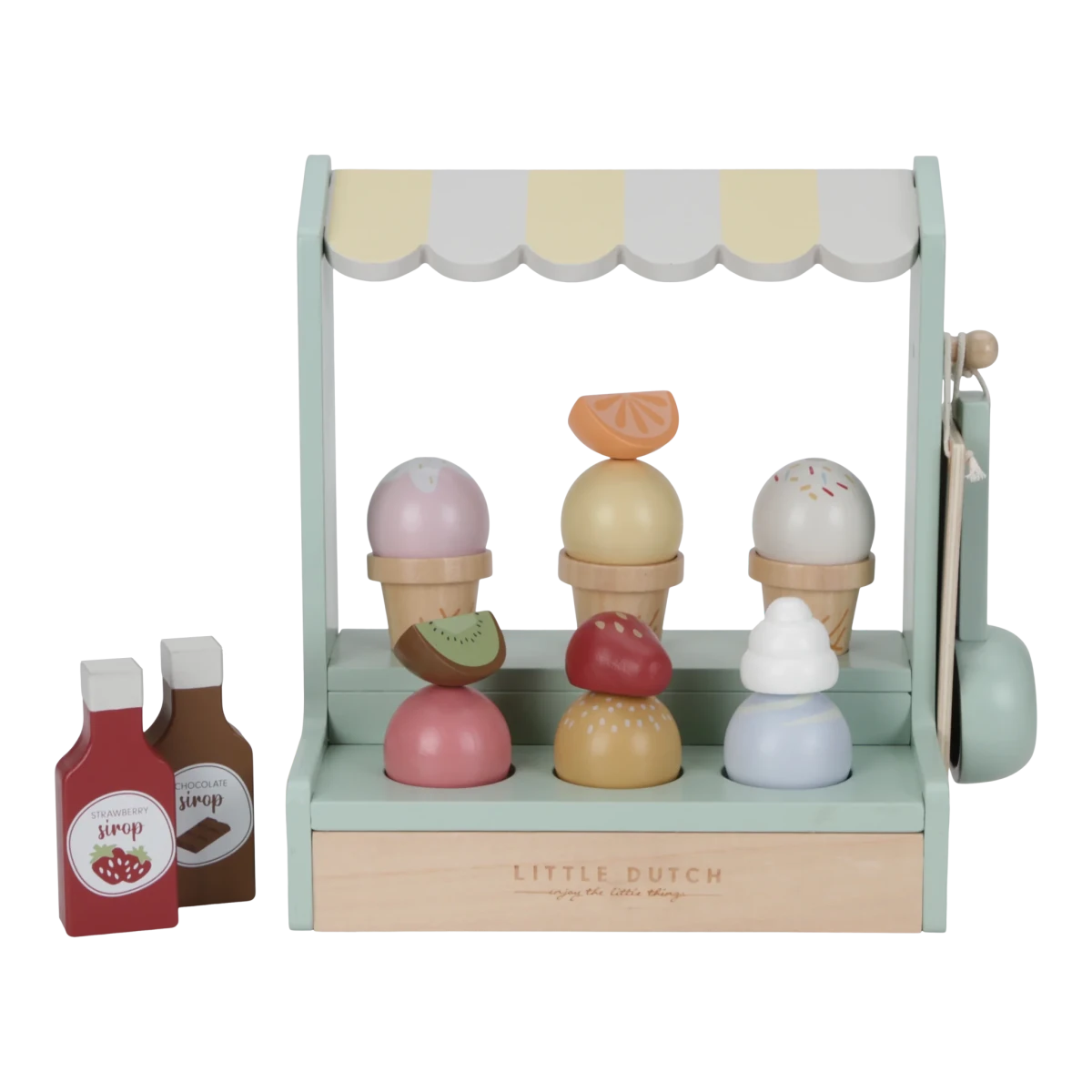 Little Dutch Wooden Ice Cream Shop Toy – role play for children, available at Learning Bugs UK