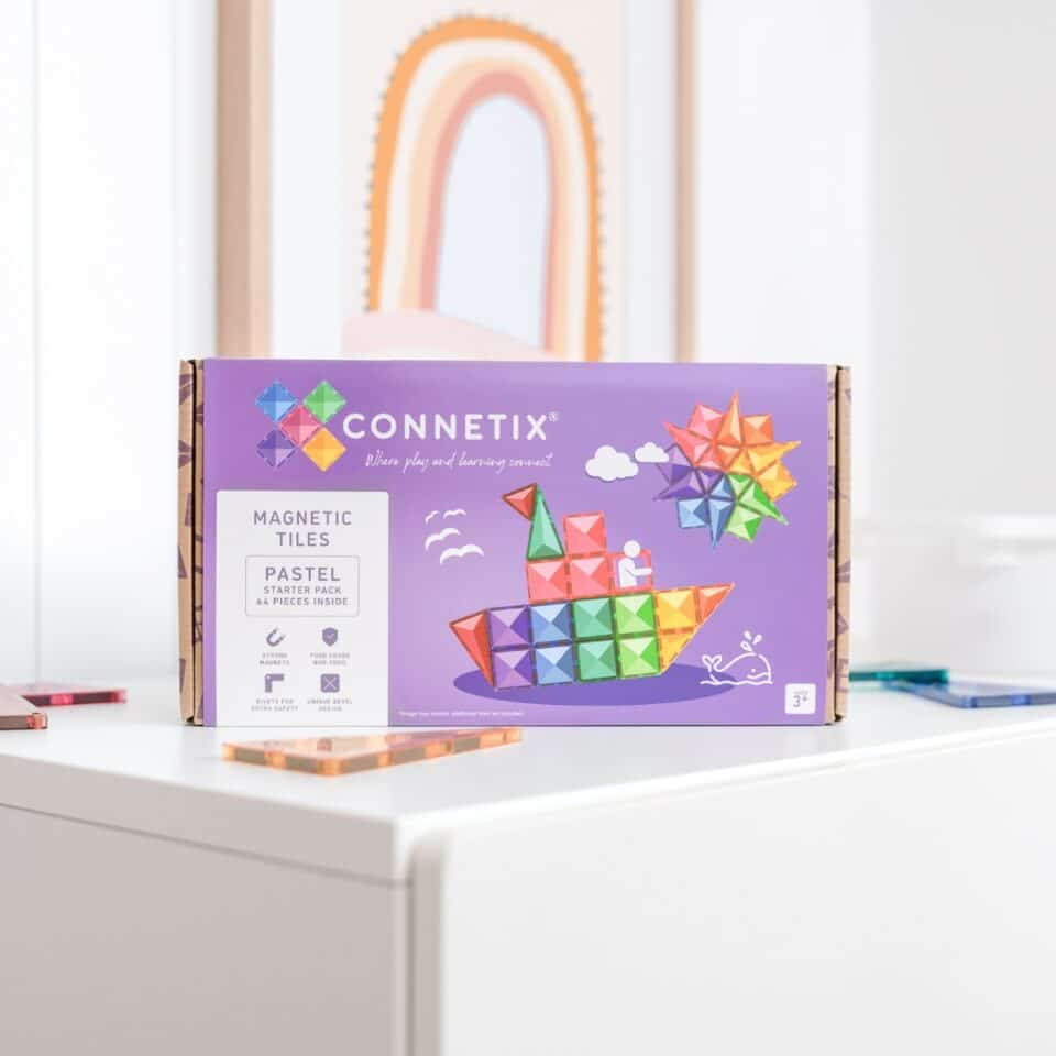 Connetix Tiles - 64 Piece Pastel Starter Pack by Connetix - Learning Bugs UK