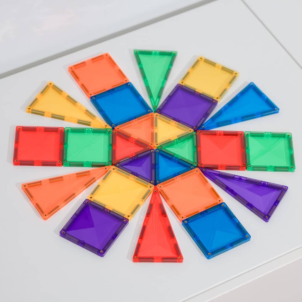 Connetix Tiles - 24 Piece Rainbow Mini Pack by Connetix - Learning Bugs UK