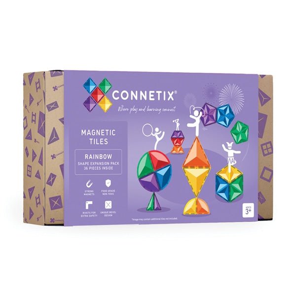Connetix Rainbow Shape Expansion Pack (36 pc) by Connetix - Learning Bugs UK