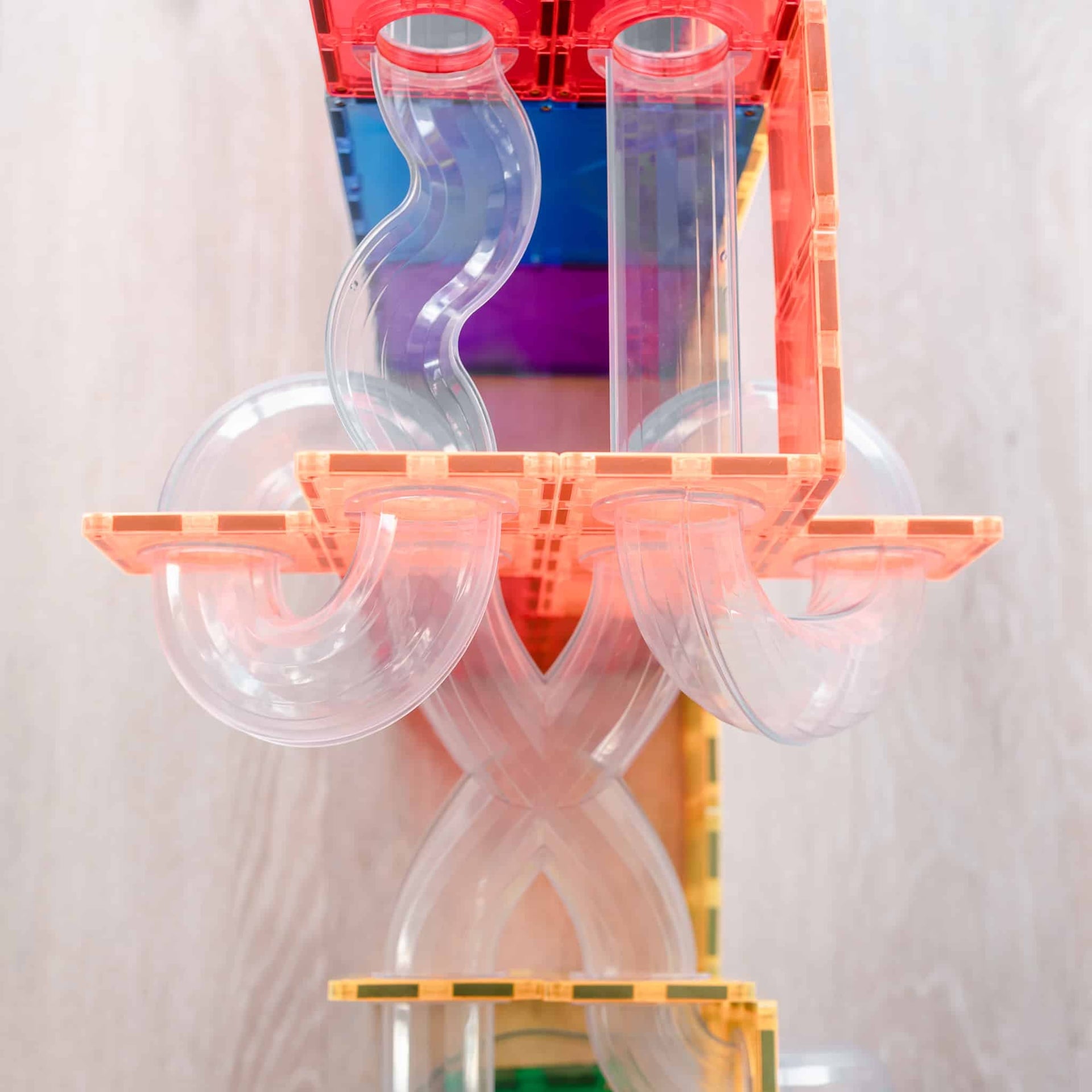 Connetix Tiles - 66 Piece Rainbow Ball Run Expansion Pack by Connetix - Learning Bugs UK