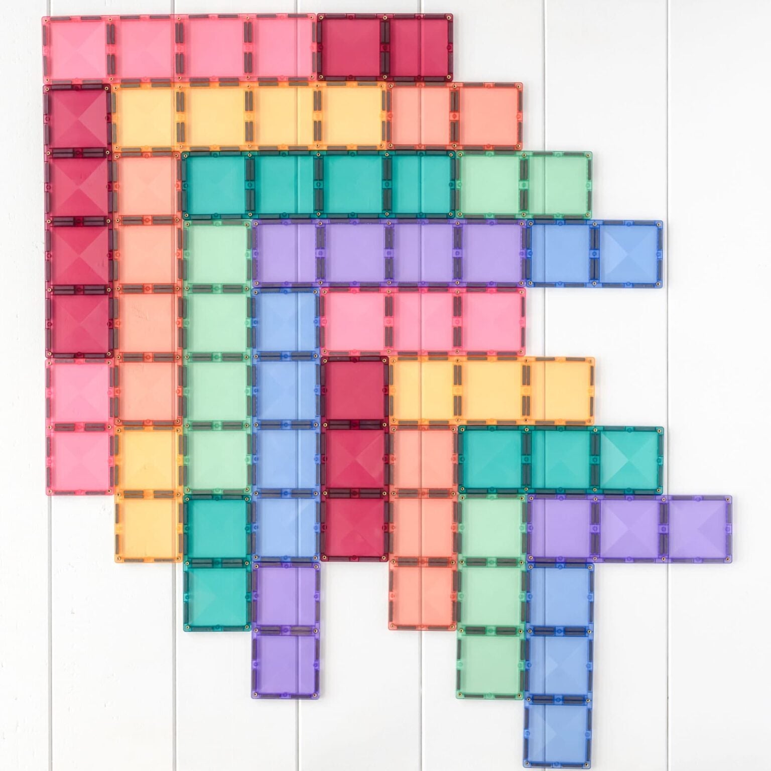 Connetix Tiles - 24 Piece Pastel Rectangle Pack by Connetix - Learning Bugs UK