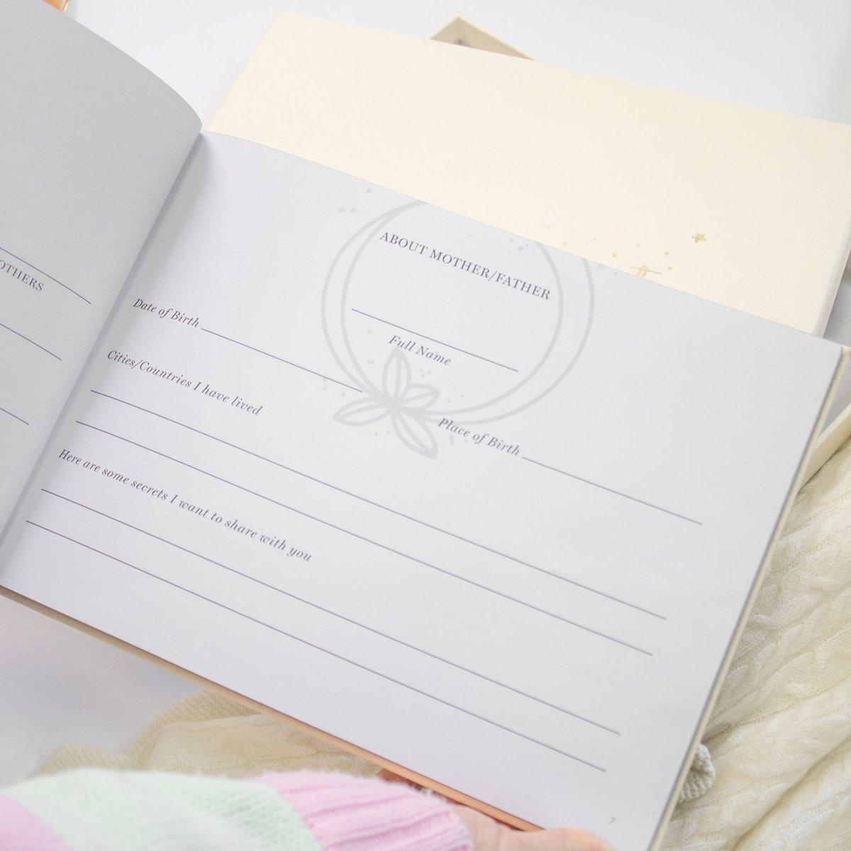 Luxury Baby Memory Book – for children, available at Learning Bugs UK