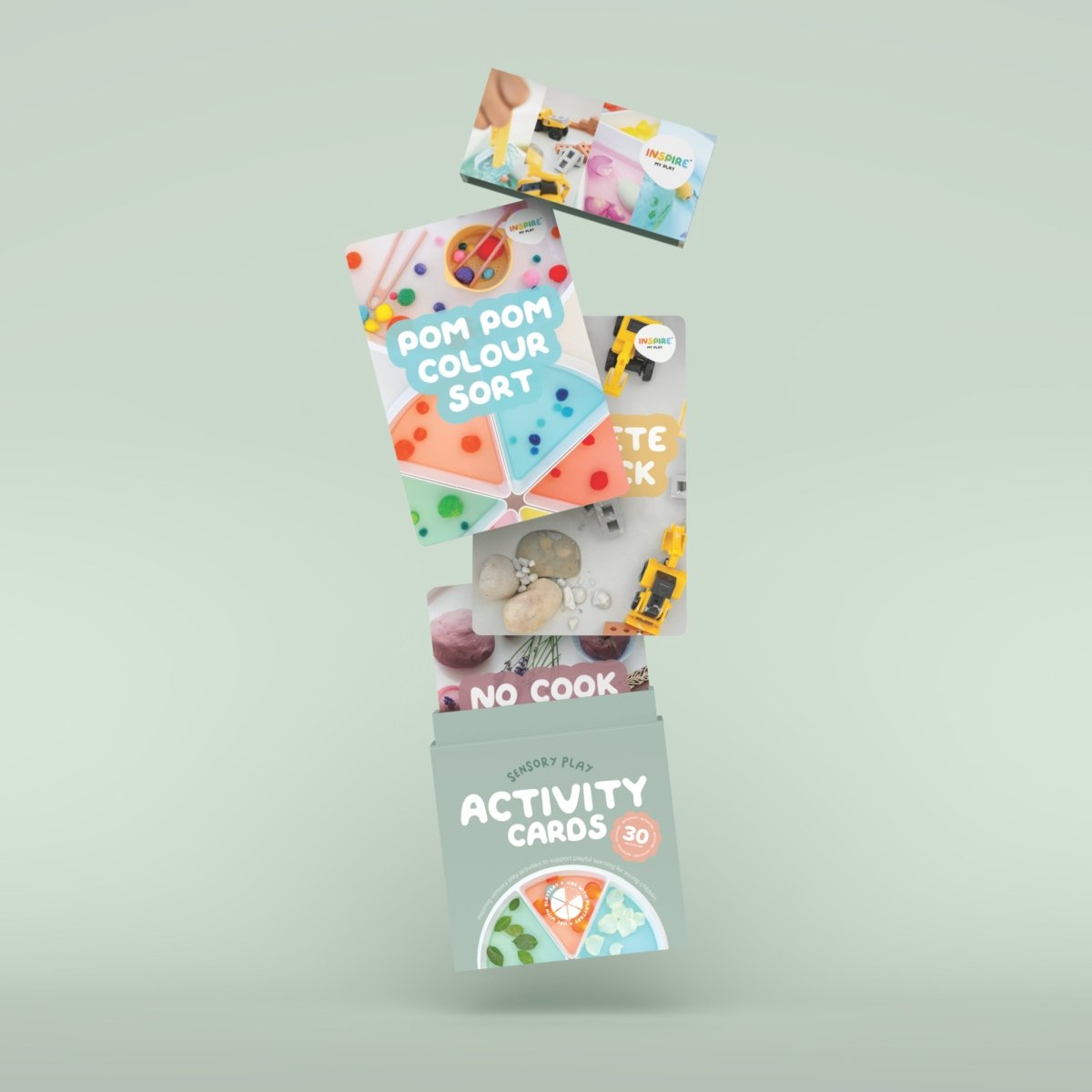 Inspire My Play starter bundle tools and sensory play activity cards for toddlers
