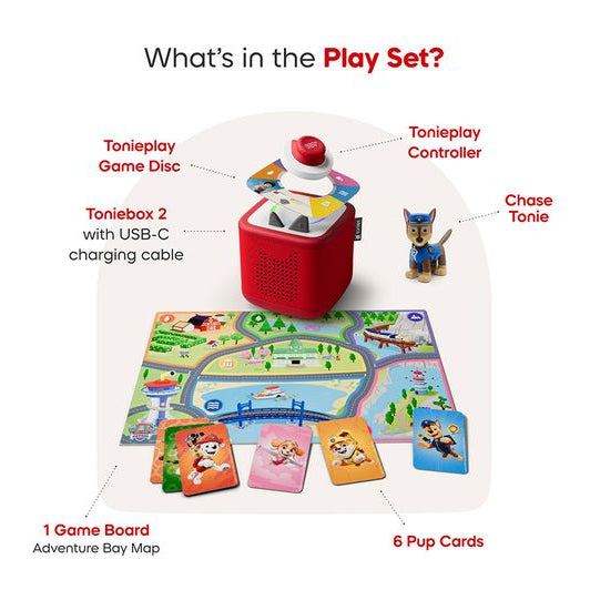 PAW Patrol Toniebox 2 Play Set | Chase Tonie + Tonieplay Game | Choose Your Colour – Audio Player Bundle for children, available at Learning Bugs UK