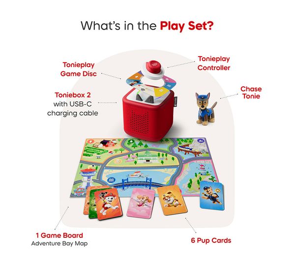 PAW Patrol Toniebox 2 Play Set | Chase Tonie + Tonieplay Game | Choose Your Colour – Audio Player Bundle for children, available at Learning Bugs UK