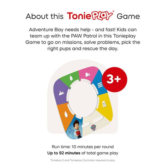PAW Patrol Toniebox 2 Play Set | Chase Tonie + Tonieplay Game | Choose Your Colour – Audio Player Bundle for children, available at Learning Bugs UK