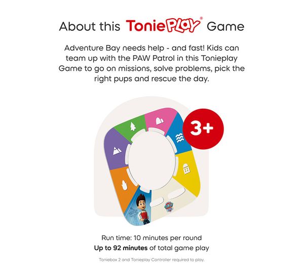 PAW Patrol Toniebox 2 Play Set | Chase Tonie + Tonieplay Game | Choose Your Colour – Audio Player Bundle for children, available at Learning Bugs UK
