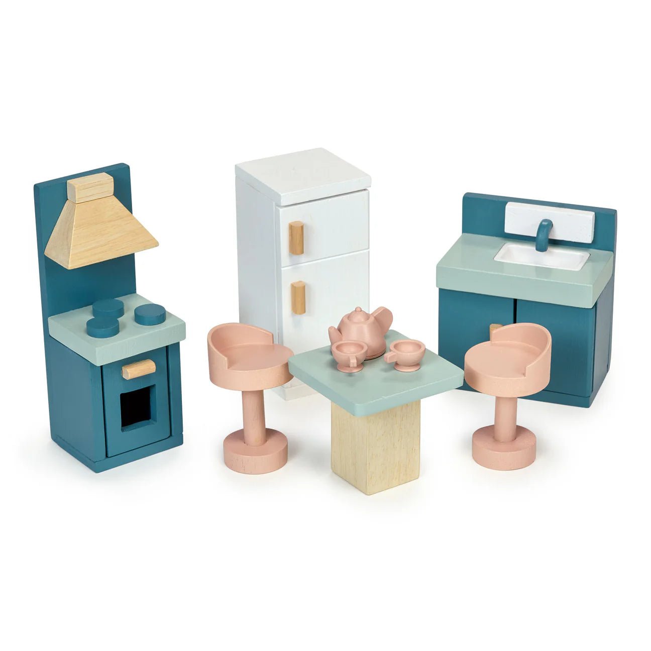 Buy Mentari Dolls House Furniture Bundle – Set of 6 Rooms | for kids by Learning Bugs UK