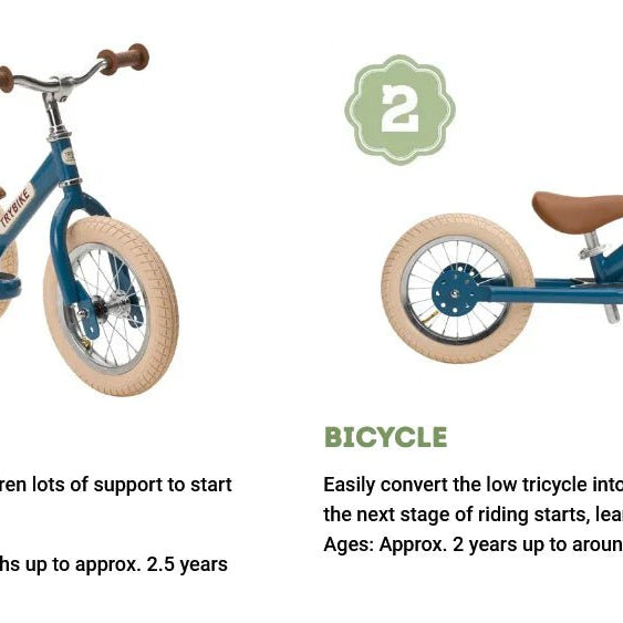 Trybike Steel White Balance Bike – for children, available at Learning Bugs UK