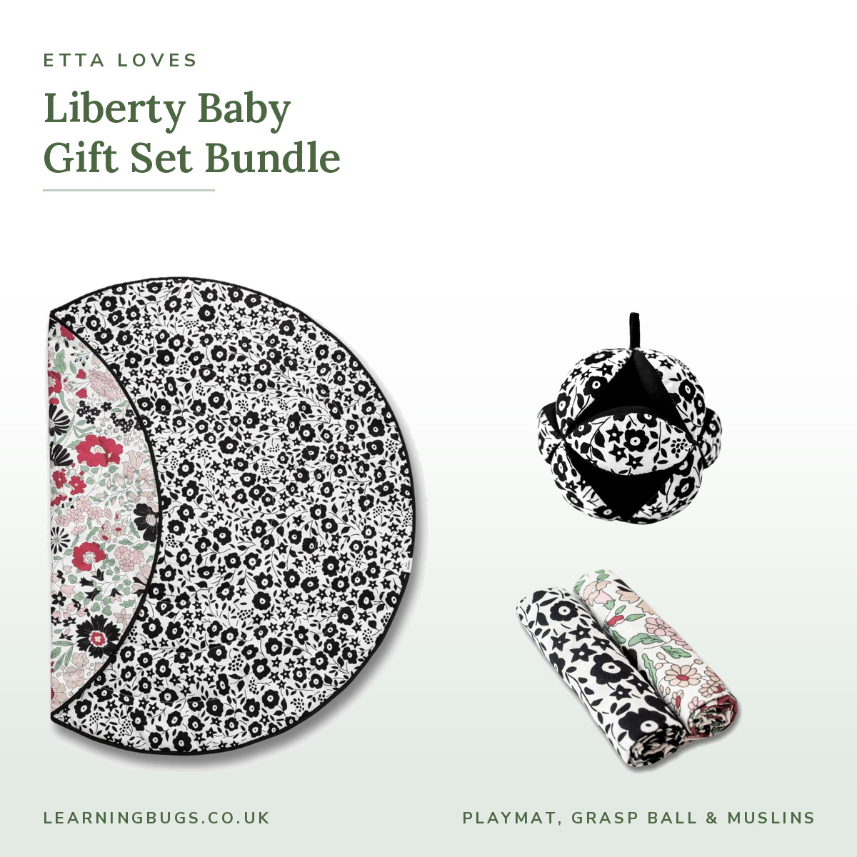 Etta Loves Liberty baby gift set bundle, branded image