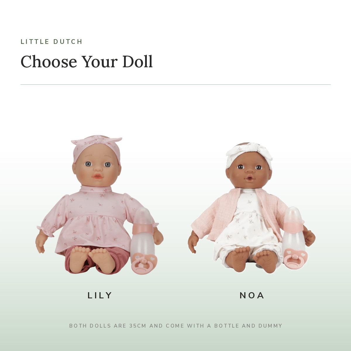 Little Dutch Metal Doll Stroller & Baby Doll Bundle – Dolls Prams for children, available at Learning Bugs UK