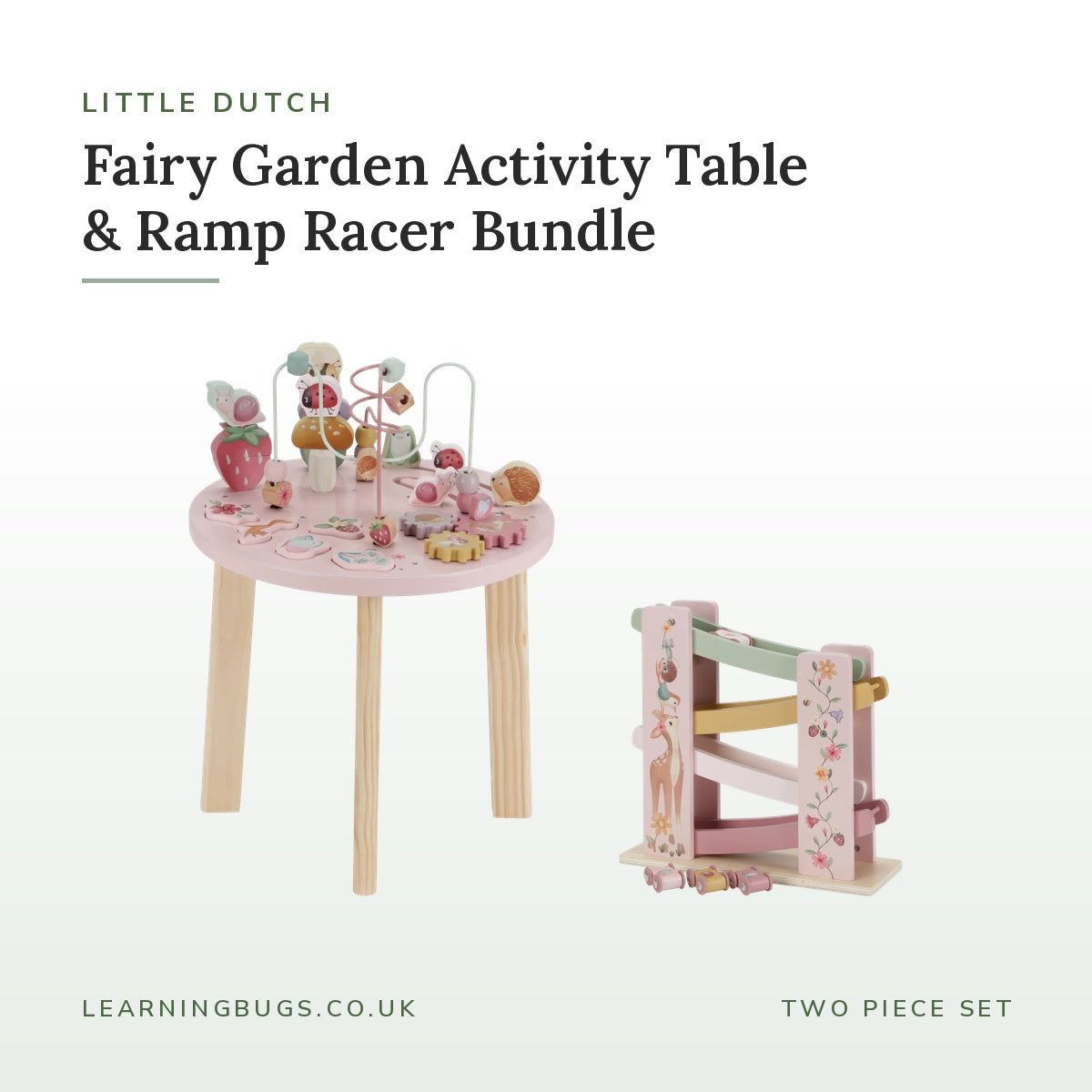 Little Dutch Fairy Garden Activity Table & Ramp Racer Bundle – Activity Tables for children, available at Learning Bugs UK