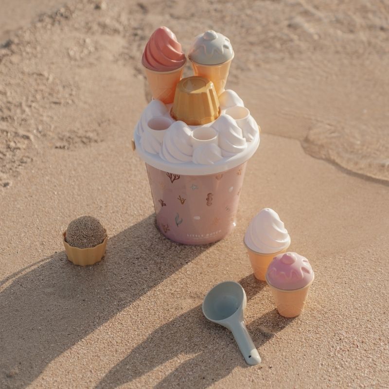 Buy Little Dutch Ice Cream Bucket Set - Ocean Dreams Pink | for kids by Learning Bugs UK