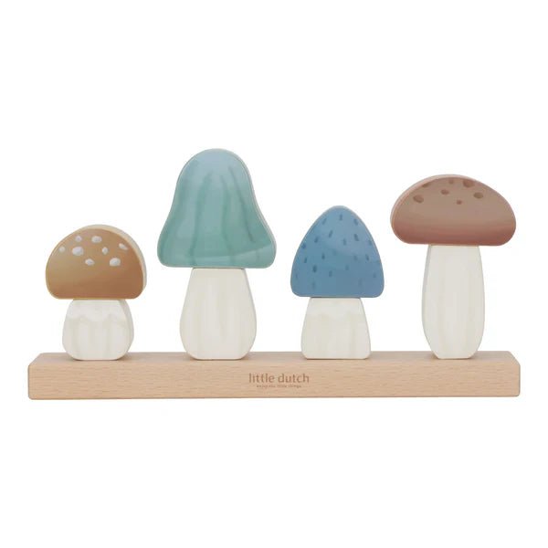 Buy Little Dutch Stacking Puzzle - Forest Friends Mushrooms | for kids by Learning Bugs UK