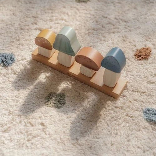 Buy Little Dutch Stacking Puzzle - Forest Friends Mushrooms | for kids by Learning Bugs UK