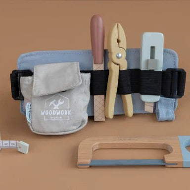 Buy Little Dutch Tool Belt and Wooden Tools | for kids by Learning Bugs UK