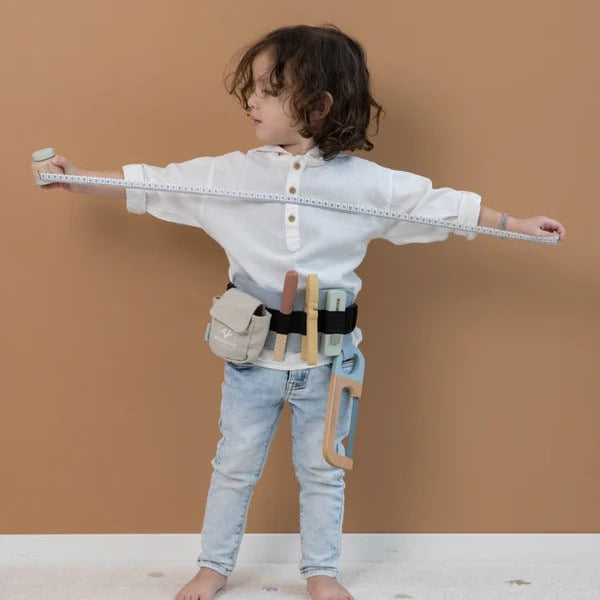 Buy Little Dutch Tool Belt and Wooden Tools | for kids by Learning Bugs UK