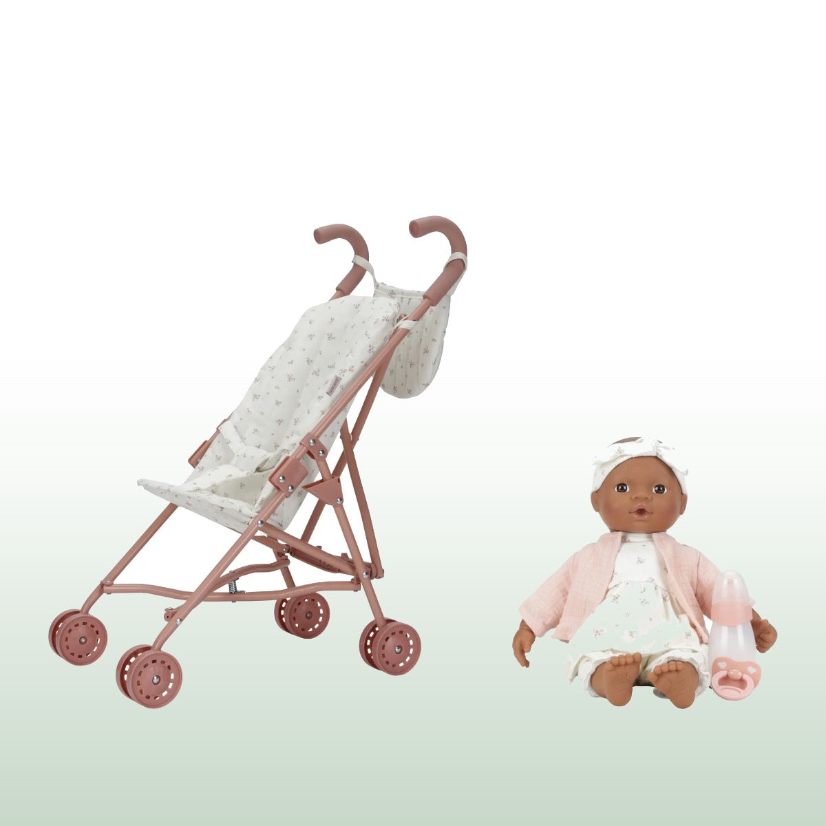 Little Dutch metal dolls pushchair and Noa baby doll bundle