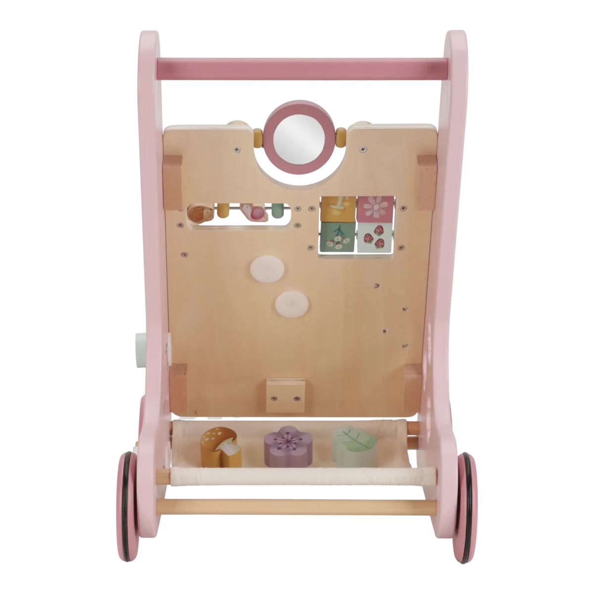 Little Dutch Multi Activity Baby Walker Fairy Garden – Wooden baby activity walker for children, available at Learning Bugs UK