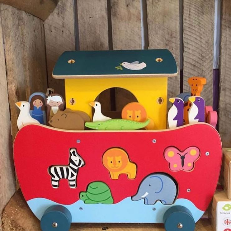 Buy Noah's Shape Sorter Ark | Wooden Ark for kids by Learning Bugs UK