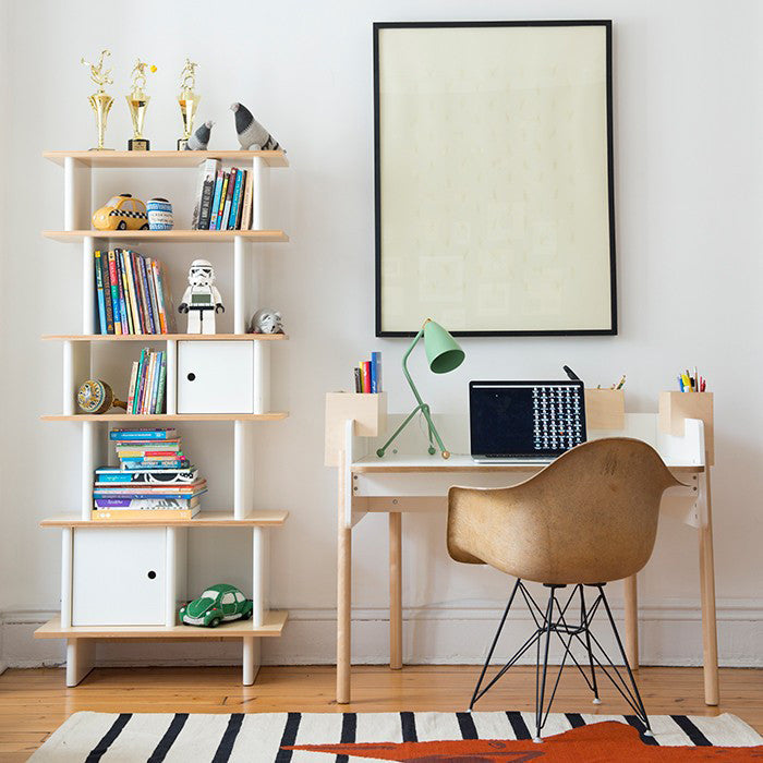 Oeuf Vertical Mini Library - White & Birch, view 3