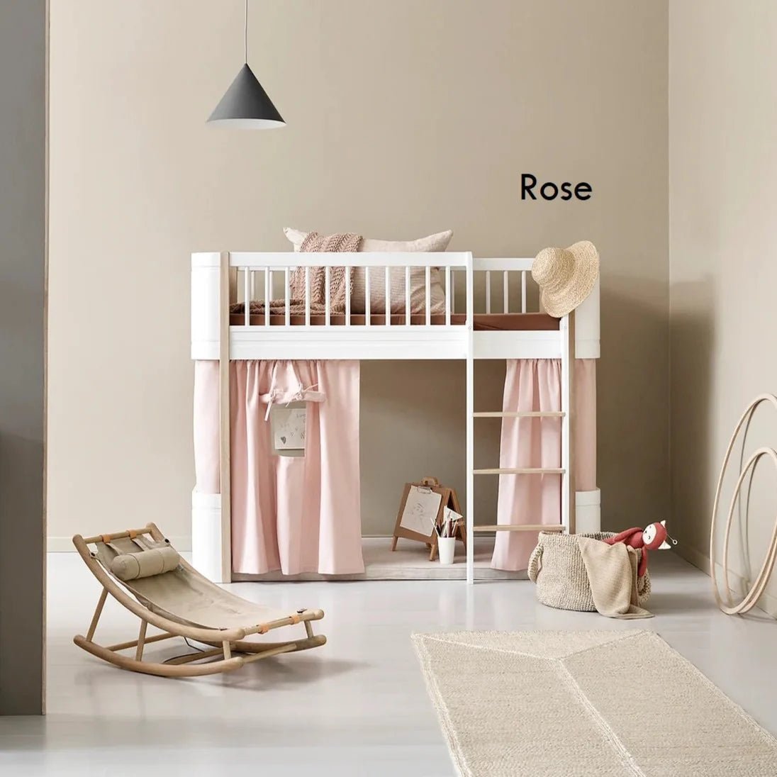 Wood Original Low Loft Bed - White/Oak – Loft Beds for children, available at Learning Bugs UK