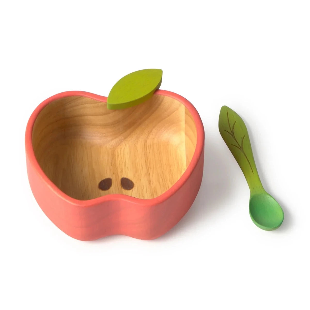 Oli&Carol Pepa the Apple Bowl and Spoon Set – Tableware & Cutlery for children, available at Learning Bugs UK