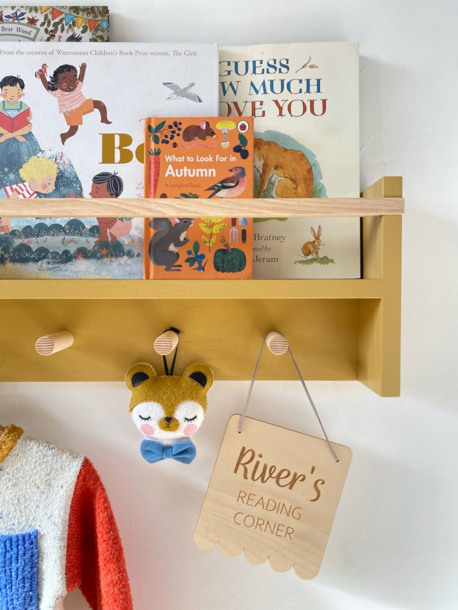 Buy Autumns Corner - The Colour Pop Peg Rail Bookshelf | Bookshelf for kids by Learning Bugs UK