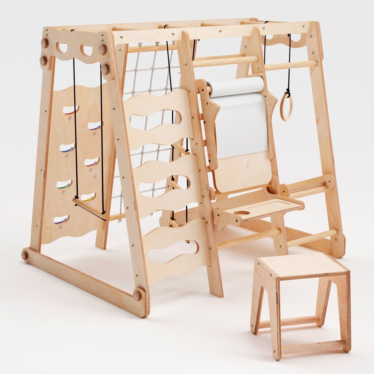 Goodevas 6 in 1 Indoor Playground Climbing Frame – Playhouses for children, available at Learning Bugs UK