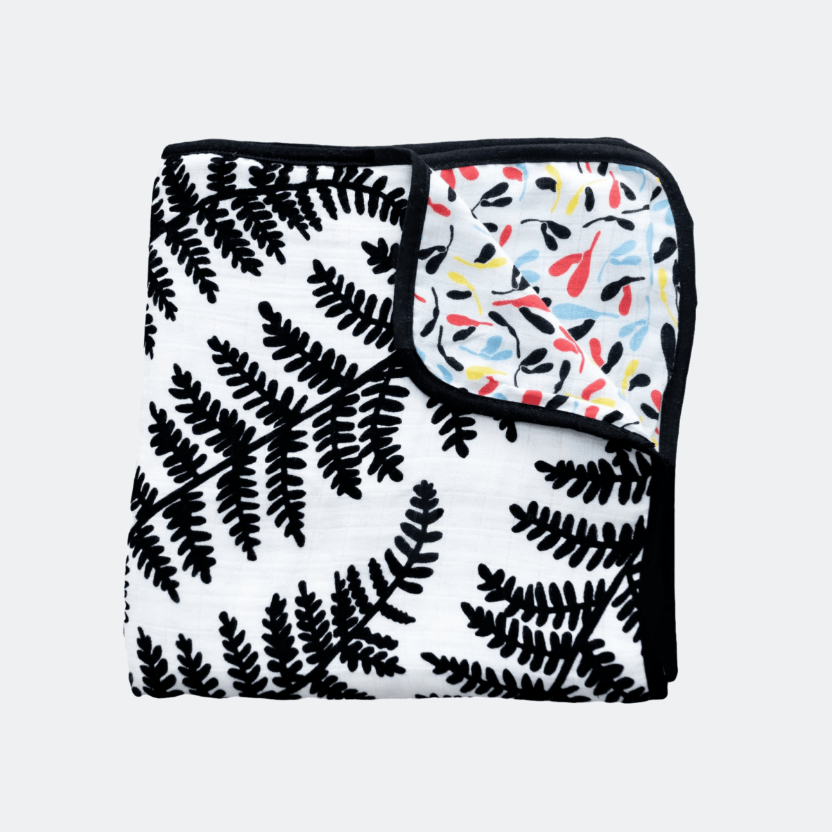 Plant Print Muslin Blanket - reversible – Blankets for children, available at Learning Bugs UK