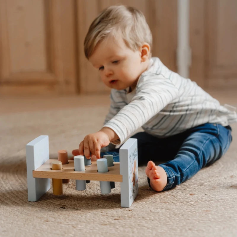 Little Dutch Pounding Bench Forest Friends – Pounding Bench for children, available at Learning Bugs UK