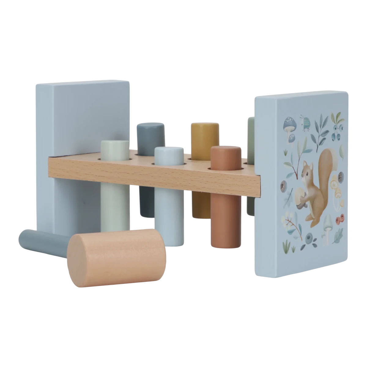 Little Dutch Pounding Bench Forest Friends – Pounding Bench for children, available at Learning Bugs UK