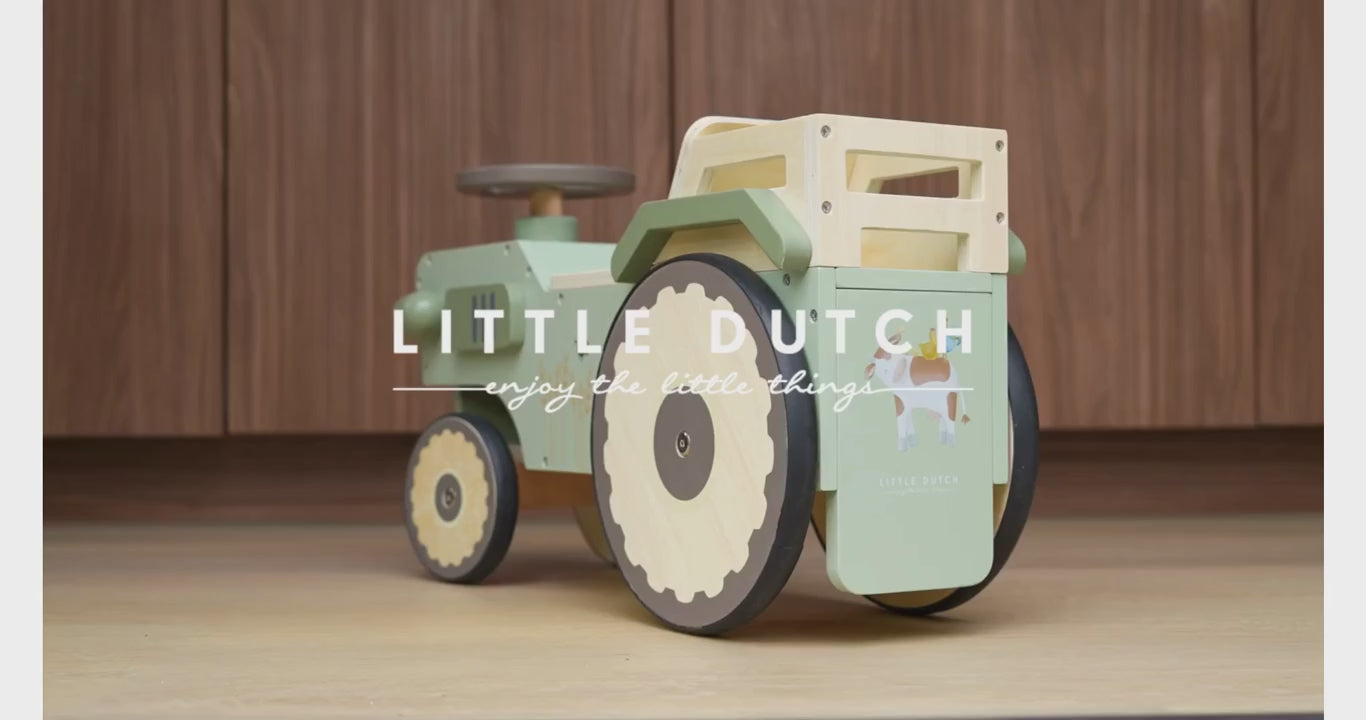 Little Dutch Wooden Ride On Tractor