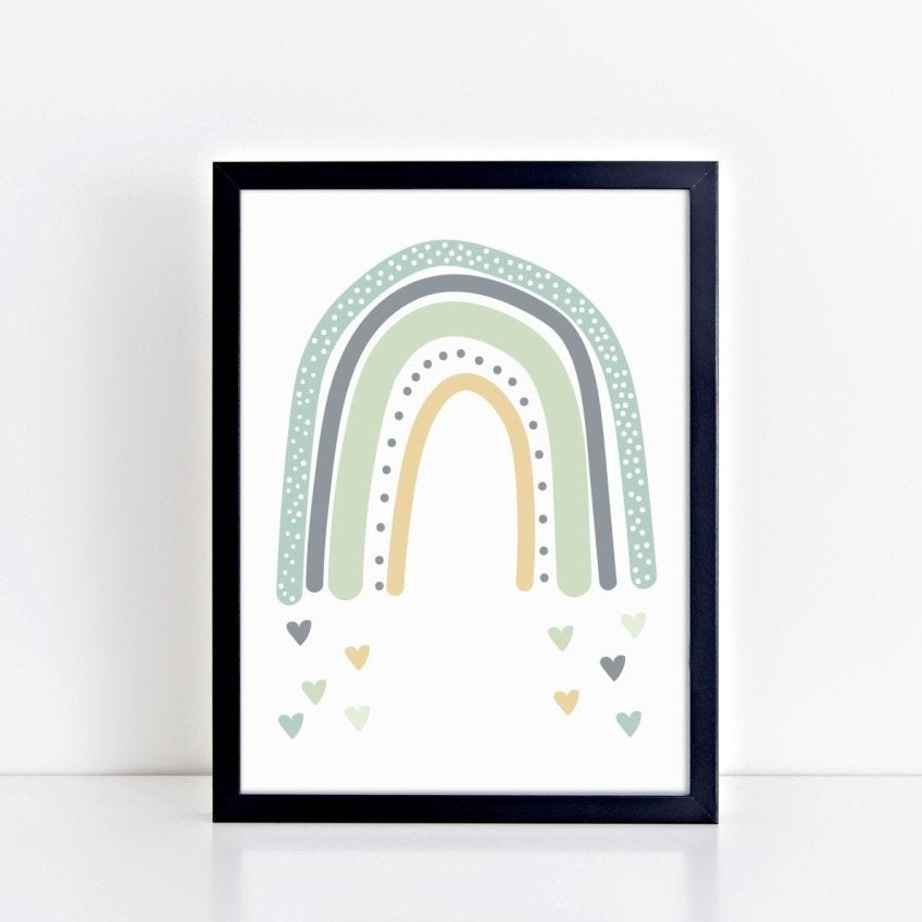 Rainbow Love - greens – Rainbows for children, available at Learning Bugs UK