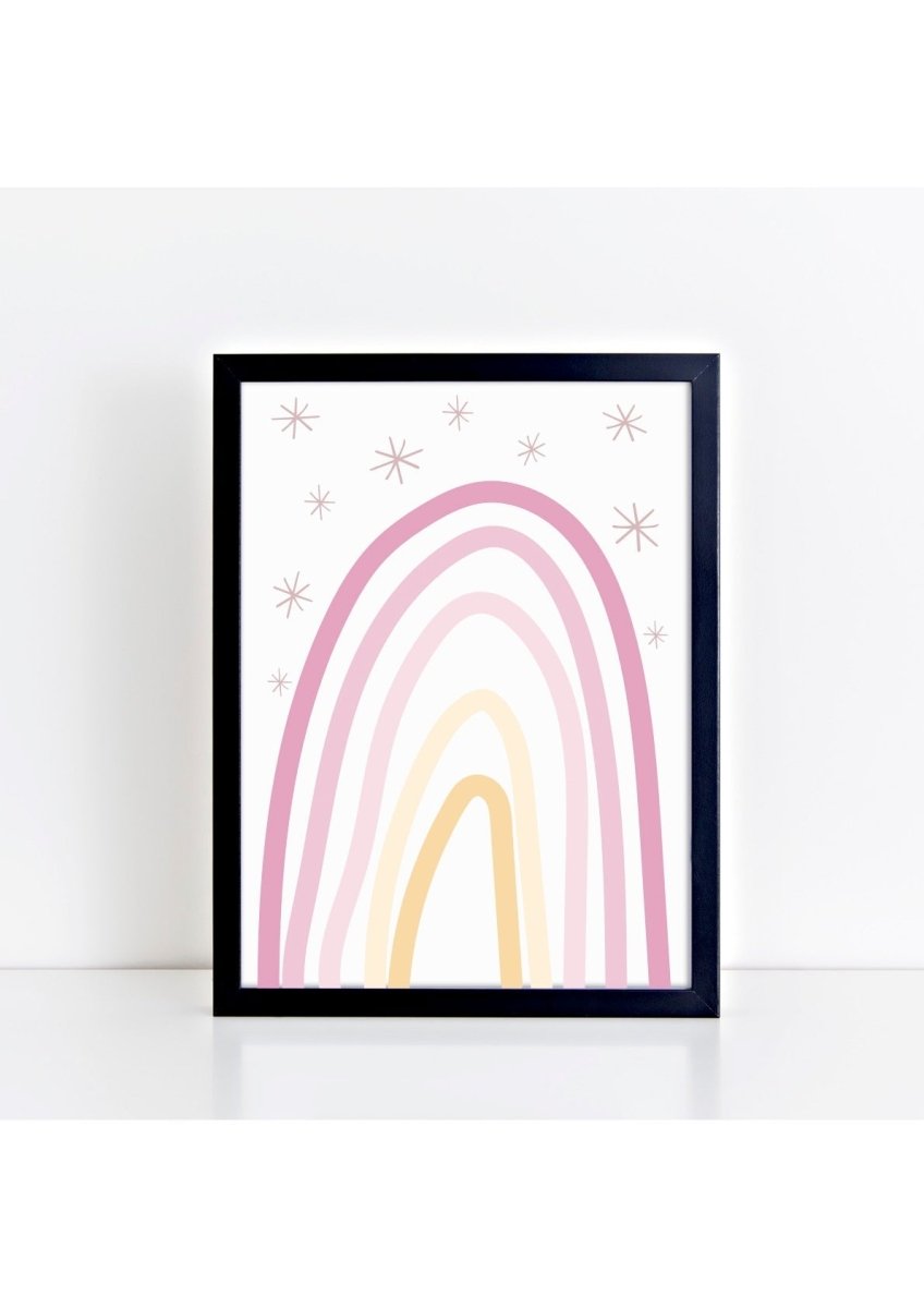 Rainbow Print - pinks – Rainbows for children, available at Learning Bugs UK