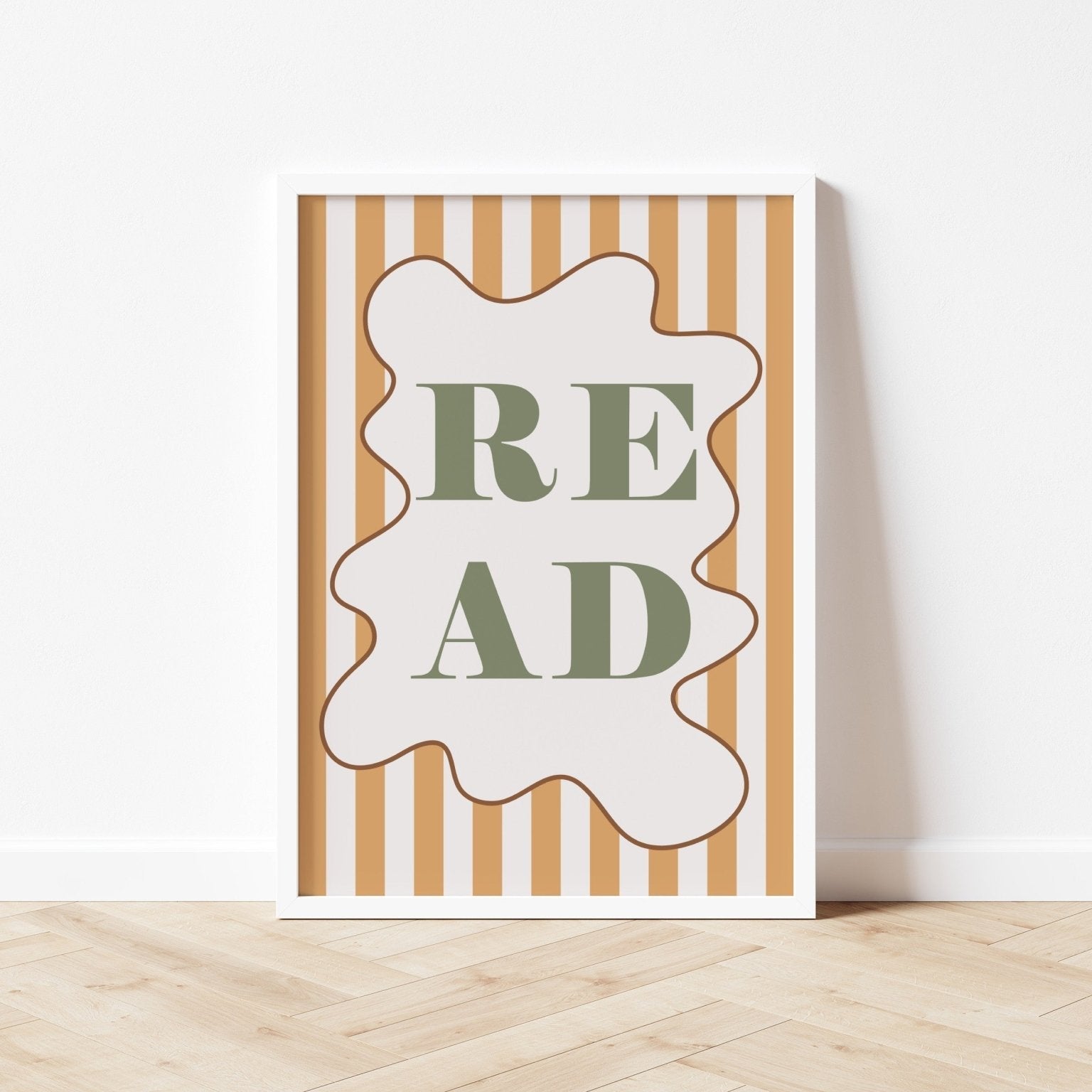 Buy READ - Stripy Edition - Fine Art Print | for kids by Learning Bugs UK