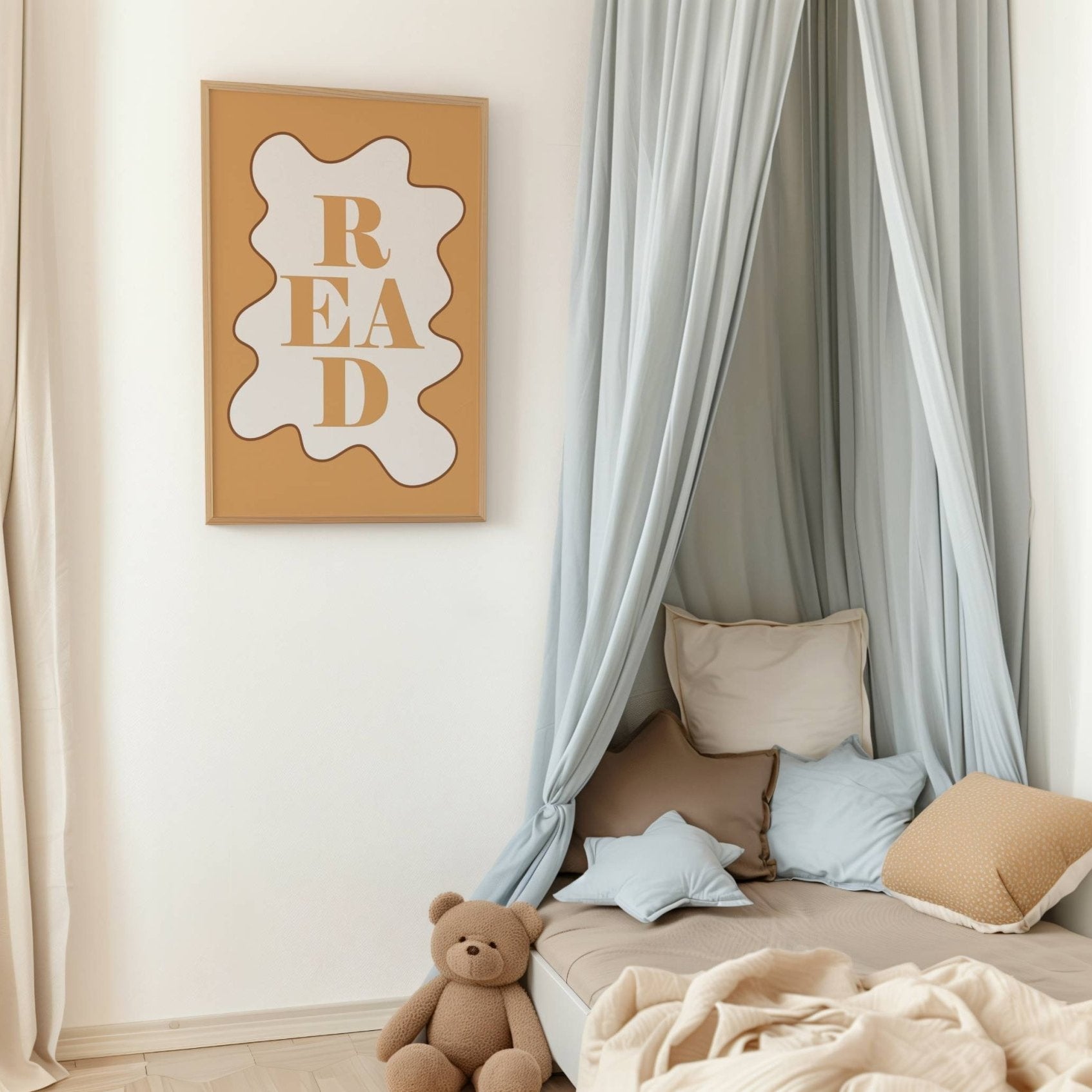 Buy READ - Wavy Edition - Fine Art Print | for kids by Learning Bugs UK