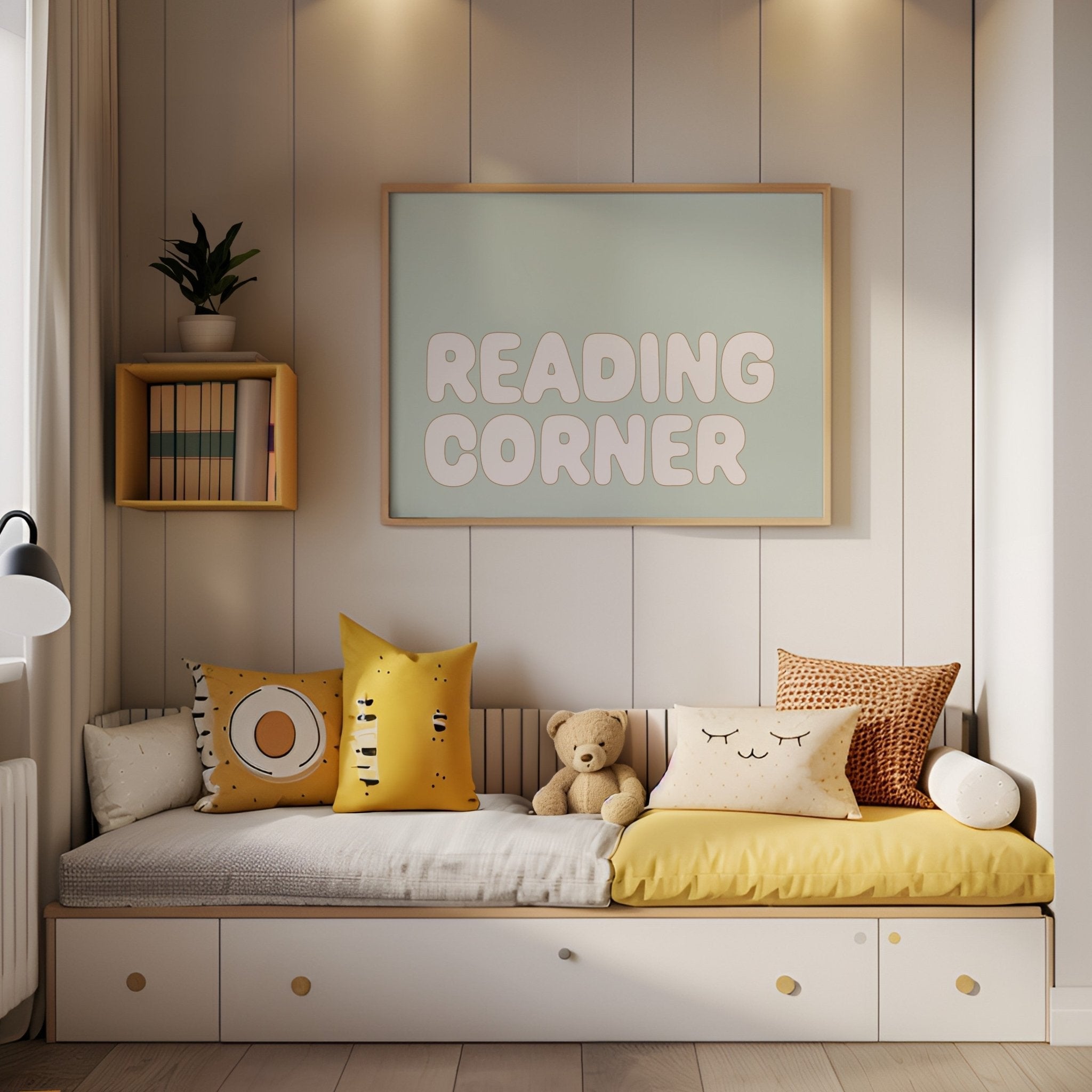 Buy Reading Corner - Fine Art Print | for kids by Learning Bugs UK