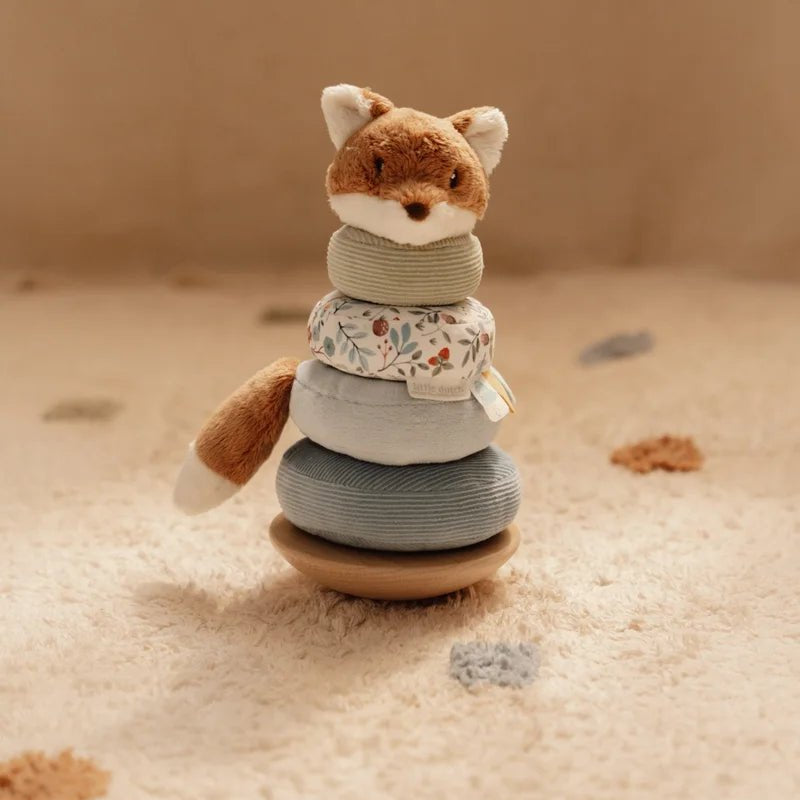 Rocking Ring Stacker Soft FSC Forest Friends – for children, available at Learning Bugs UK