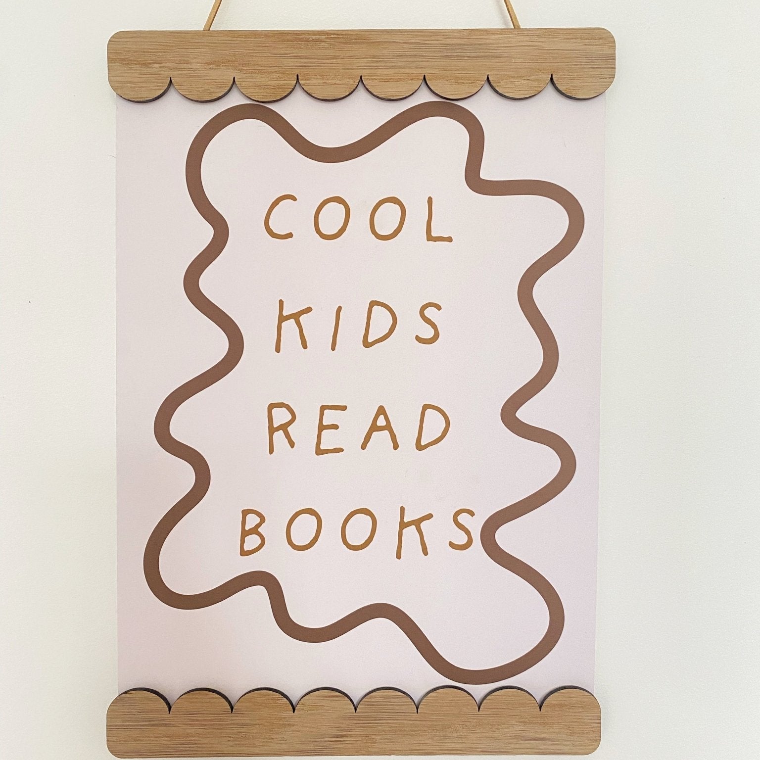 Buy Scalloped Magnetic Picture Frame - Oak | Wall Hangings / Display for kids by Learning Bugs UK