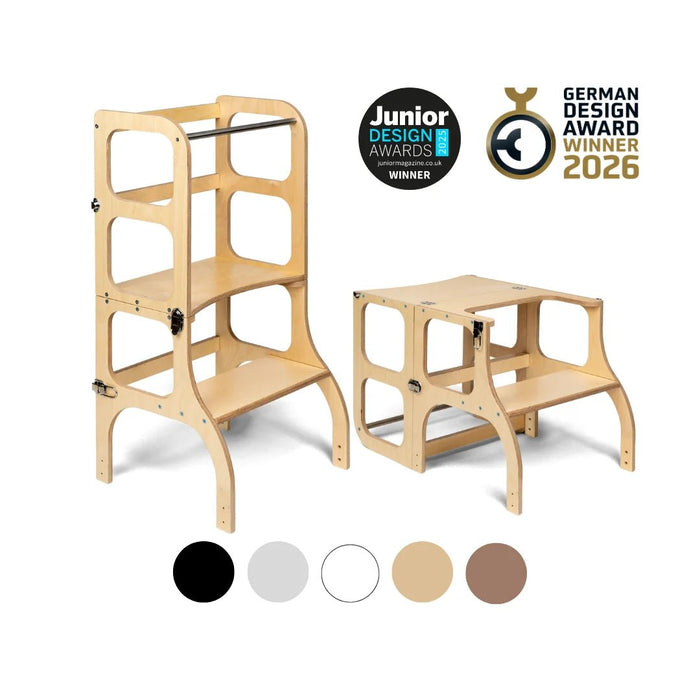 STEP'n'SIT Learning Tower, Convertible Helper Tower and Table – Learning Towers for children, available at Learning Bugs UK