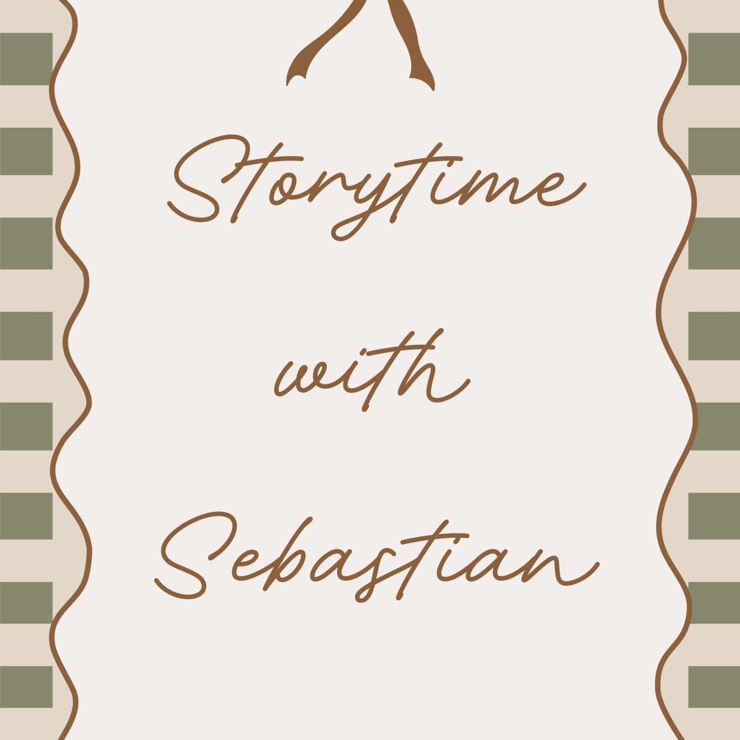 Buy Storytime With (Personalised Print) - Checkerboard Edition | Print for kids by Learning Bugs UK