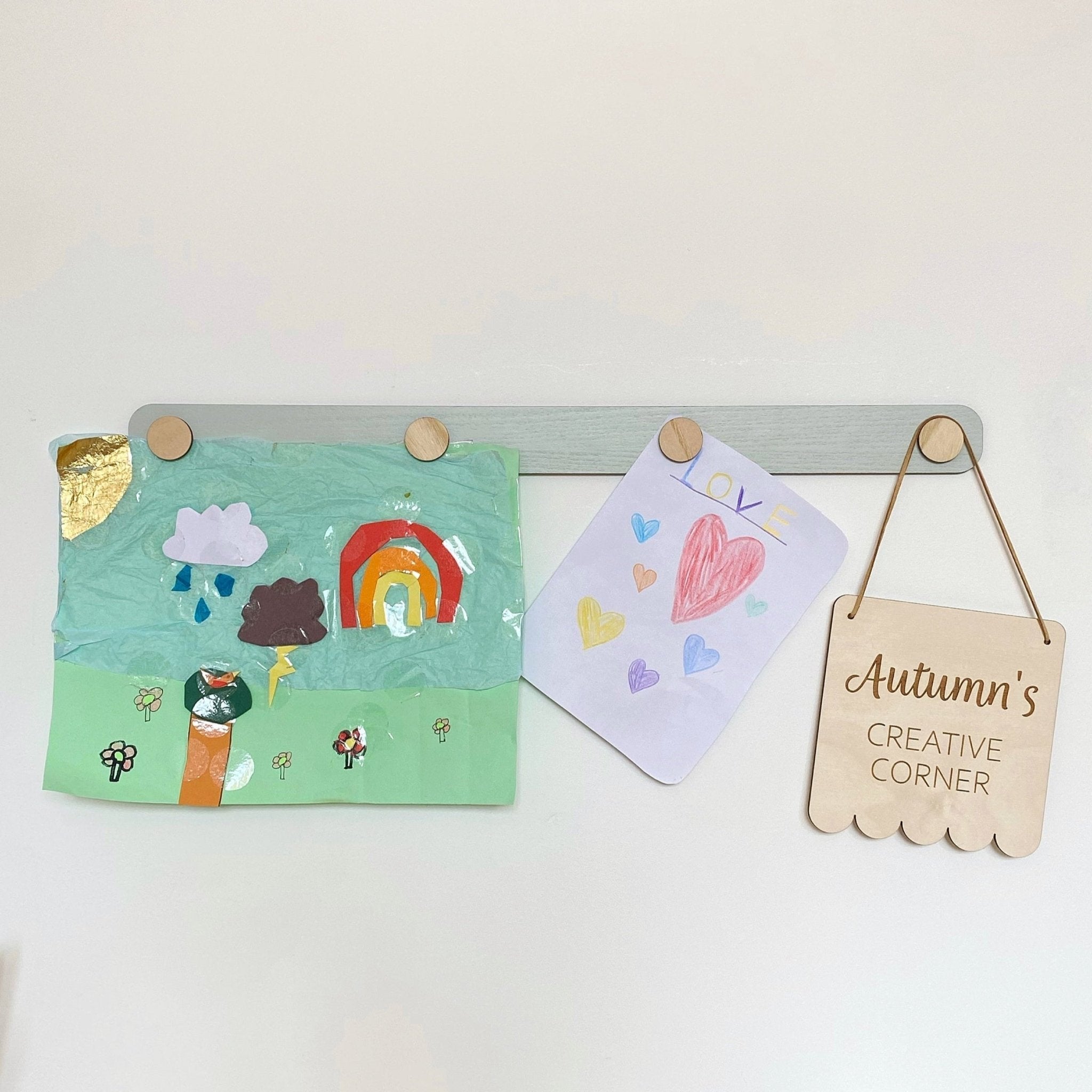 Buy The Art Display Bar - Straight - Colourpop | Wall Hangings / Display for kids by Learning Bugs UK