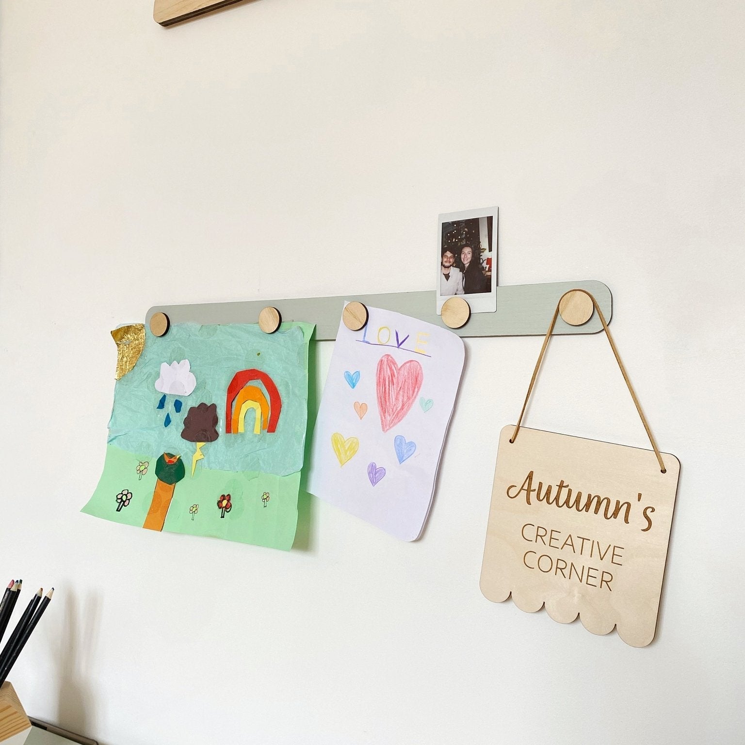 Buy The Art Display Bar - Straight - Colourpop | Wall Hangings / Display for kids by Learning Bugs UK