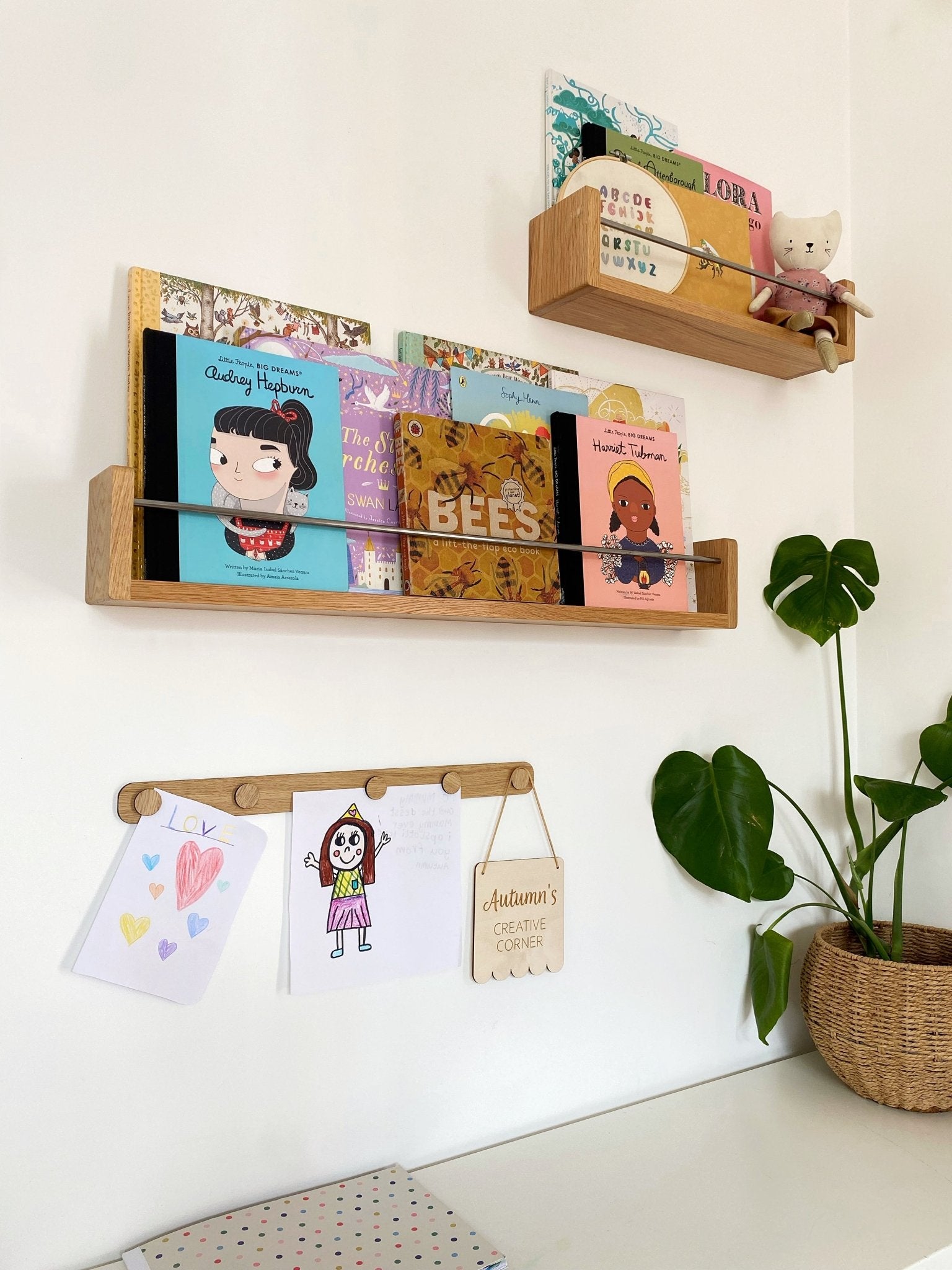 Buy The Art Display Bar - Straight - Oak | Wall Hangings / Display for kids by Learning Bugs UK