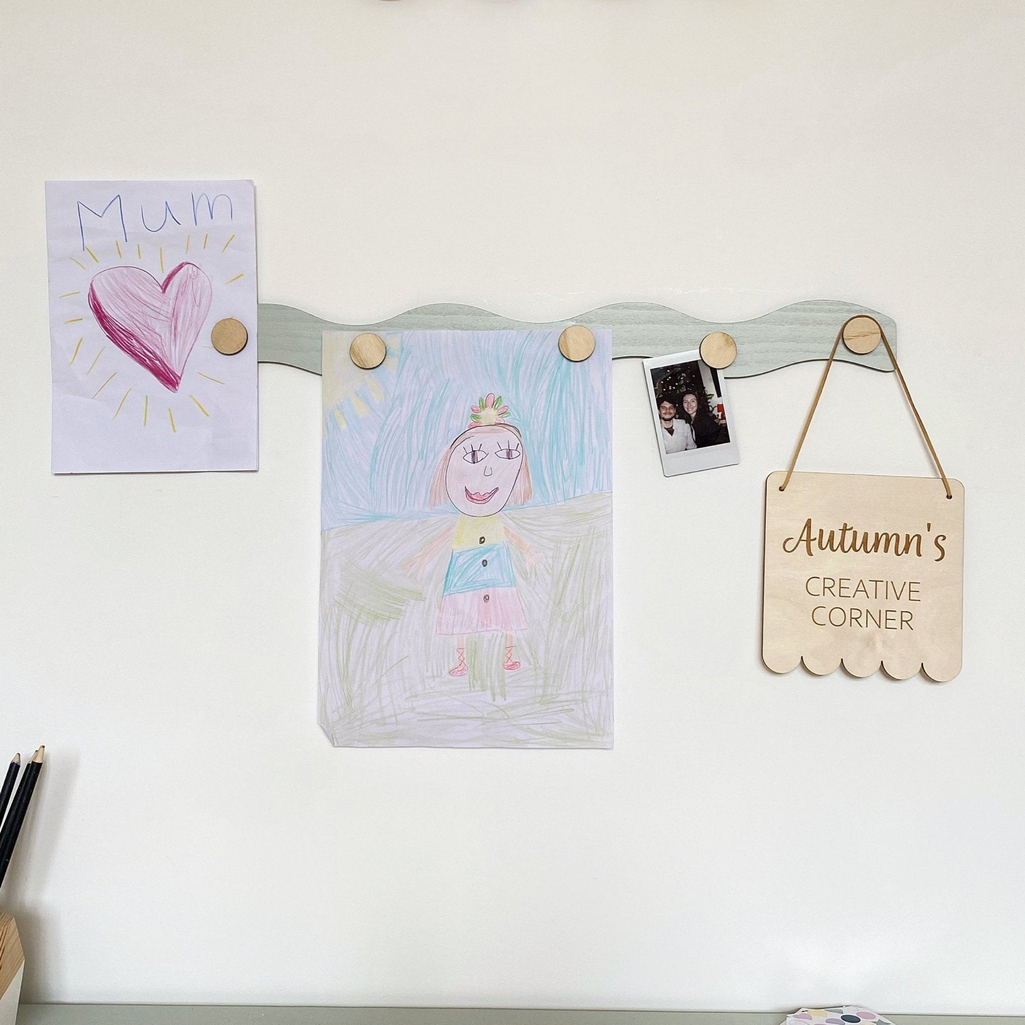 Buy The Art Display Bar - Wavy - Colourpop | Wall Hangings / Display for kids by Learning Bugs UK