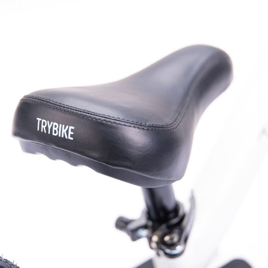 Trybike Steel White Balance Bike – for children, available at Learning Bugs UK