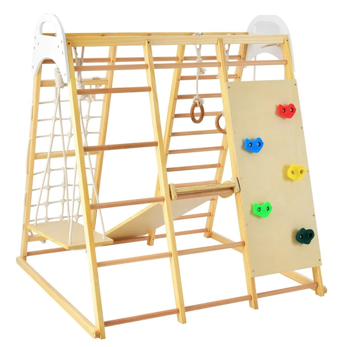 8-in-1 Wooden Jungle Gym – for children, available at Learning Bugs UK